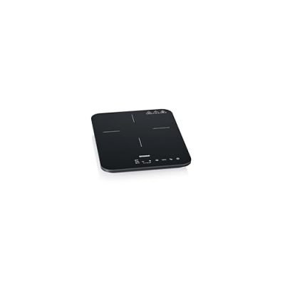 SEVERIN Plaque à induction 2 000 W, thermostat réglable, cuisson rapide | Réchaud induction avec revêtement vitrocéramique, max 240°C, Noir, KP 1032