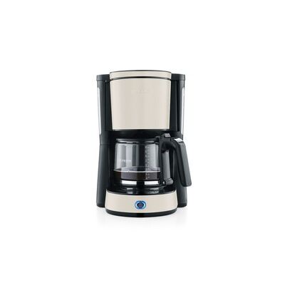 SEVERIN Cafetière Filtre "Type", 1 000W, 1,4L, Juqu'à 10 tasses, Porte-filtre amovible, Système anti-goutte, Crème, KA 9575