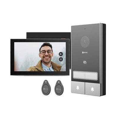 Visiophone - EZVIZ - HP7 - 2 FAMILY KIT - Platine de rue double bouton - 2 écrans intérieurs