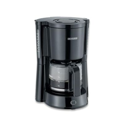 SEVERIN Cafetière Filtre "Type", 1 000W, 1,4L, Jusqu'à 10 tasses, Porte-filtre amovible avec système anti-goutte, Noir, KA 4815, 3.38
