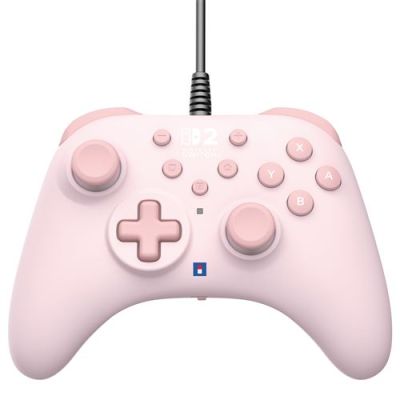 Manette de jeu - Nintendo Switch et Switch 2 - Filaire - Rose - Horipad Turbo - Boutons programmables - Hori