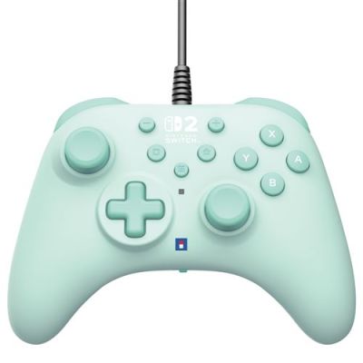 Manette de jeu - Nintendo Switch et Switch 2 - Filaire - Vert - Horipad Turbo - Boutons arrière programmables - Hori