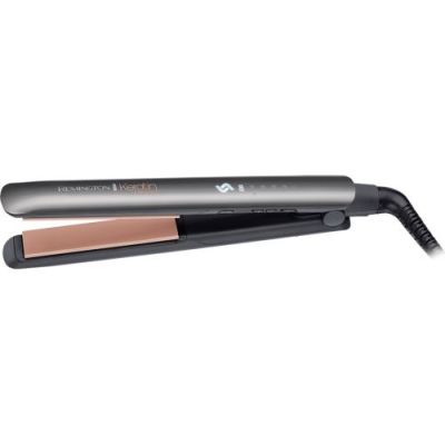 Remington Lisseur Cheveux [Innovation: Capteur Intelligent Breveté] Keratin Protect (Ajuste automatiquement la température, Soin Kératine & Huile d'amande, Céramique, Ecran LCD) Fer à lisser S8598