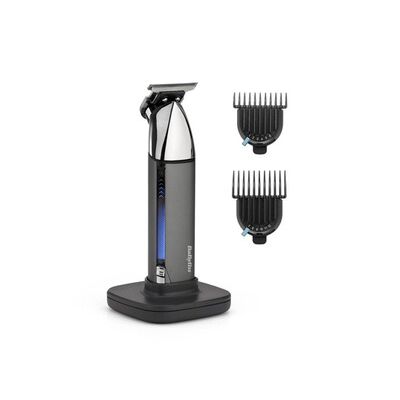 BaByliss Super‑X Tondeuse Barbe – Outil de grooming professionnel avec lame T squelette en acier japonais, écran digital, batterie lithium‑ion, 5 h d’autonomie sans fil, étanche, T996E