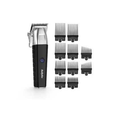 BaByliss - E812E - Tondeuse cheveux sans fil Lithium Power - Batterie Lithium, charge rapide, lames en acier japonais, 8 sabots pour s'adapter à tous les styles