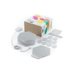 image produit Nanoleaf Shapes Hexagone Kit de Démarrage, 9 Panneaux Lumineux LED Connectés - Appliques Murales Luminaires Intérieur Modulaires RGBW Wi-Fi, Compatible Alexa, pour Salon Chambre ou Bureau Gaming