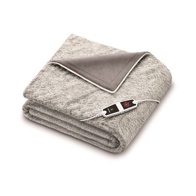 Beurer HD 150 XXL Nordic couverture chauffante électrique avec arrêt automatique, 200 x 150 cm, 6 réglages de température, lavable en machine, couverture confortable en apparence de fourrure