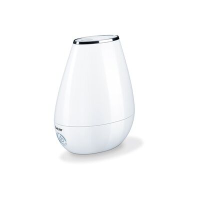 Beurer LB 37 Humidificateur d'air avec nébulisation à ultrasons, diffuseur d'arôme intégré, humidificateur avec mode nuit silencieux pour la chambre, réservoir de 2L pour pièces jusqu'à 20 m², blanc