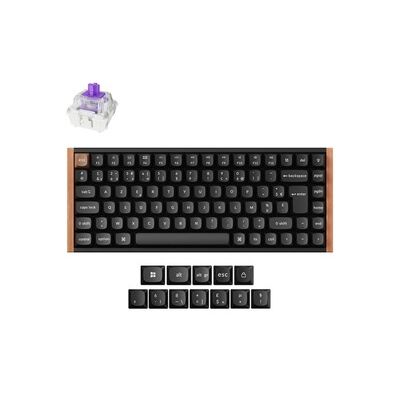 gaming avec et sans fil Bluetooth Azerty K2 HE Noir et Bois