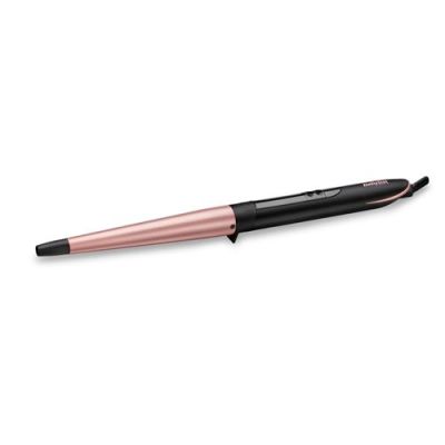 BaByliss Boucleur manuel conique Rose Quartz - Cylindre conique en céramique de 25 à 13mm, Pour des boucles et un wavy naturels, 6 réglages de température de 160°C à 210°C , Noir et rose, C454E
