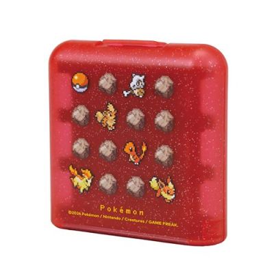 HORI Boîtier de 24 jeux (PIXEL Rouge) pour Nintendo Switch 2– Sous licences officielles Nintendo et The Pokémon Company International
