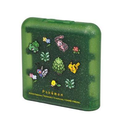 HORI Boîtier de 24 jeux (PIXEL Vert) pour Nintendo Switch 2 – Sous licences officielles Nintendo et The Pokémon Company International