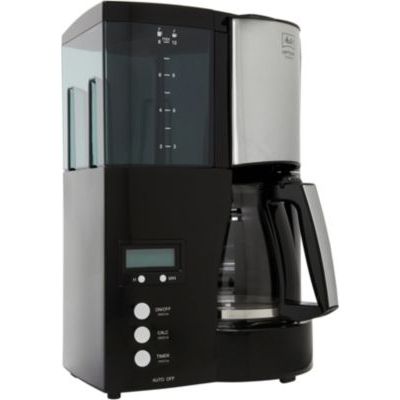 Melitta - Cafetière Programmable  Optima Timer Noir Acier Brossé