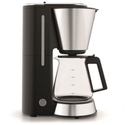 WMF KITCHENminis Machine à café verre, Capacité 1-5 tasses, Revêtement inox 18/10 Cromargan, Porte-filtre amovible, Aroma 0412270011