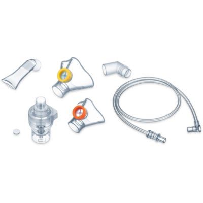 Beurer IH 58 Yearpack, Kit de rechange pour l'inhalateur IH 58 Kids, dispositif médical désinfectable, nébuliseur, embout buccal, 2 masques, coude, tuyau d'air comprimé, 10 filtres