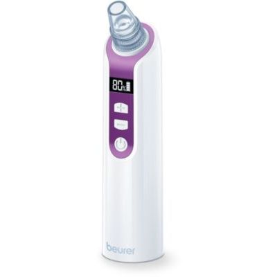 Beurer FC 41 Appareil anti points noirs, éliminateur électrique de points noirs pour un nettoyage des pores profond, 5 niveaux d'intensité et 3 têtes, convient à tous les types de peau