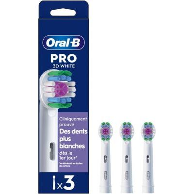 Oral-B - Brossette Dentaire  Pro 3d White Blanc X3