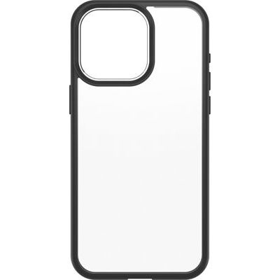 Otterbox Coque React Series pour iPhone 15 Pro Max, Antichoc, Anti-Chute, Ultra-Mince, Protection Fine, testé Selon Les Normes Militaires, Transparent/Noir