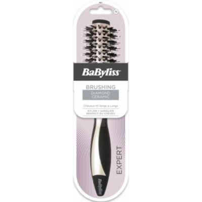 Babyliss - Brosse À Cheveux  Brushing Diamond Ceramic Cheveux Mi Long À Longs