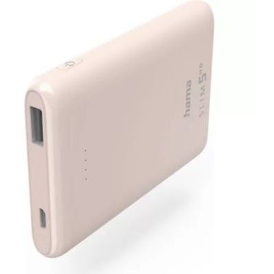 Hama - Batterie Externe  5000 Mah Slim Rose