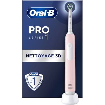 Oral-B Brosse à Dents Electrique Pro 1 avec Brossette de Rechange, Rose