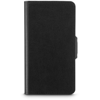Hama Coque Portefeuille Universel pour Portable 7,5 x 15,3 cm Max, Etui à Rabat Compartiment Cartes intégré, Pivotant, Anti Traces Doigts, Fermeture Magnétique Invisible, Etui Housse Noir