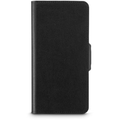 Hama Coque Portefeuille Universel pour Portable 8x17cm Max, Etui à Rabat Compartiment Cartes intégré, Pivotant, Anti Traces Doigts, Fermeture Magnétique Invisible, Etui Housse Noir