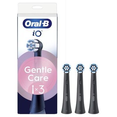 Oral-B Têtes de rechange iO Series Gentle Care Black têtes rondes originales pour gencives sensibles 3