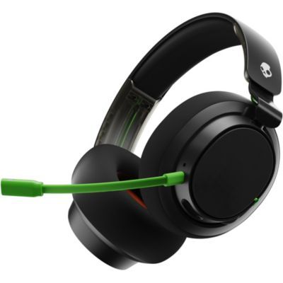 Skullcandy SLYR Pro Casque de Gaming Multiplateforme Supra-Auriculaire sans Fil avec Transmetteur USB-A à Latence Ultrabasse, Compatible avec Xbox, PC, Nintendo Switch ou PlayStation - Noir/Vert