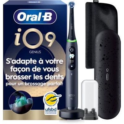 Oral-B - Brosse À Dents Électrique  Io9 Series Black Onyx Luxe Edition