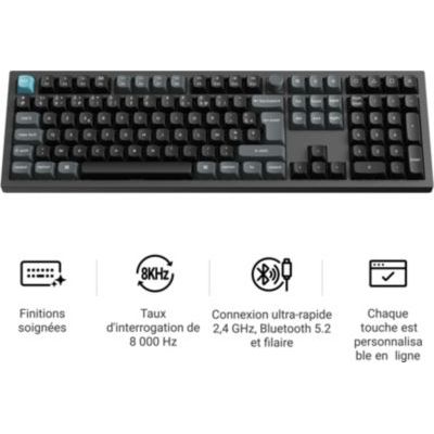 Keychron - Clavier Gamer Sans Fil  Q6 Ultra 8k Swappable Rgb Backlight