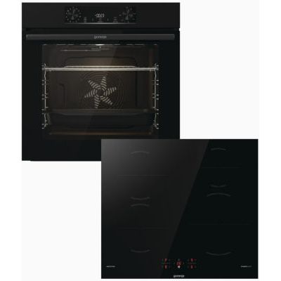 Gorenje - Four Encastrable  Bop6737e02bk + Table Induction Gi601fmc - Pyrolyse - Chaleur Pulsée - Porte Froide