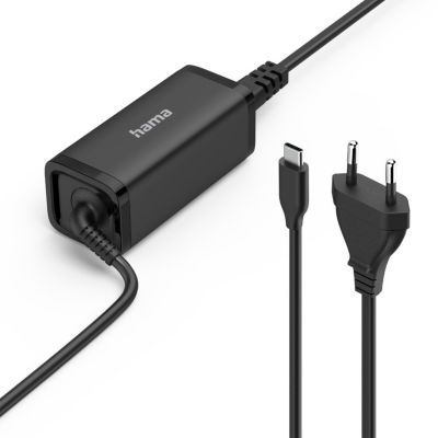 Chargeur Ordinateur Portable Hama 65w Usb-C GaN Noire