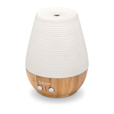 Beurer LA 40 Diffuseur d'arômes et huiles essentielles, avec changement de couleurs, pour les pièces jusqu'à 20m², avec base en bois design