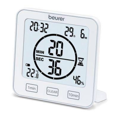 Beurer HM 22 Thermo-hygromètre, contrôle de la température et de l'humidité relative intérieure avec minuterie et signal sonore