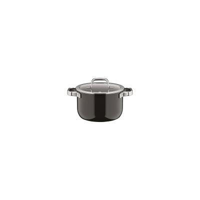 WMF Fusiontec Mineral Pro 0520025290 Faitout avec couvercle, 20 cm, matériau résistant aux rayures, convient à tous les types de feux, fabriquée en Allemagne, noire