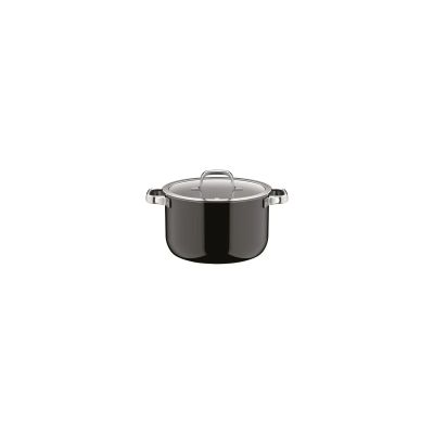 WMF Fusiontec Mineral Pro 0518665290 Faitout avec couvercle, 24 cm, matériau résistant aux rayures, convient à tous les types de feux, fabriquée en Allemagne, noire