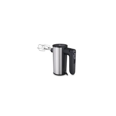 WMF Batteur électrique, 5 vitesses, Inox 18/10 Cromargan, Rangement position verticale, Fouet et crochet pétrin en inox, 400 W, Kult X 0416560011