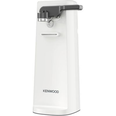 Kenwood CAP80.000WH Ouvre-boîte électrique multifonction 3 en 1 avec aiguiseur de couteaux intégré, ouvre-boîte et décapsuleur, avec enrouleur de câble, blanc