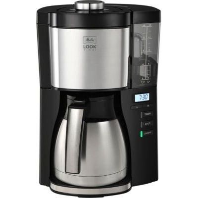 Melitta - Cafetière Filtre  Look V Therm Timer Noir Acier Brossé