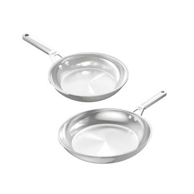 Ninja EverClad, batterie de cuisine 2 poêles, tous feux, acier inoxydable