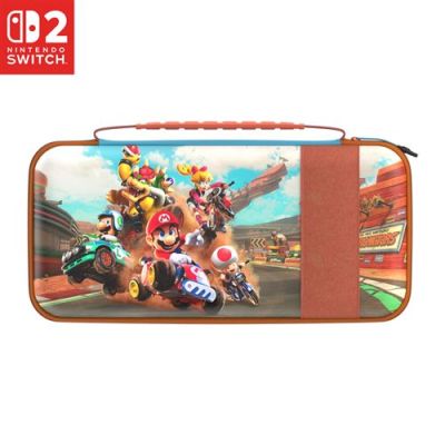 Turtle Beach PlayTrek Étui de voyage pour Nintendo Switch 2 Mario Kart | Grand Prix - Nintendo Switch 2, Switch et OLED avec rangement, protection, porte-carte de jeu et coque rigide