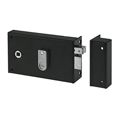Yale Serrure en applique horizontale à fouillot Droite - YAH36D - Kaki, 2 Clés fournies, Axe à 55 mm, Carré de 6 mm, Version Droite - pour Porte intérieure de communication