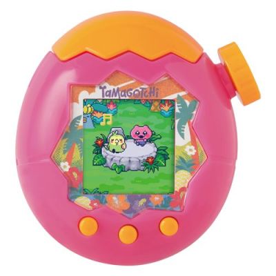 Tamagotchi Paradise Orange Tropics – Animal Virtuel à élever – Tamagotchi avec molette de Zoom – Jouet Interactif en français – Modèle Rose Jungle Tropicale – Jouet Enfant 6 Ans et + – Bandai – 43425