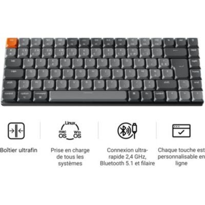 Keychron - Clavier Gamer Sans Fil  K3 Max Qmk/Via Wireless