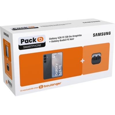 Samsung - Smartphone  Pack S26fe 5g128go Graphite + Galaxy Buds 3 Fe Noir