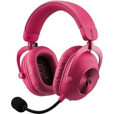 Logitech G PRO X3 LIGHTSPEED, casque gaming - Magenta | Omnidirectional Knit, SlimFlex Foam, Stitched Edges, Non-Slip Base, Esports Size