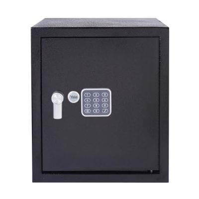 Yale Coffre-fort Électronique - Large 40L - Serrure 100 000 combinaisons, verrou électronique code 3 à 8 chiffres - dimensions 39x35x36cm YSV/390/DB2