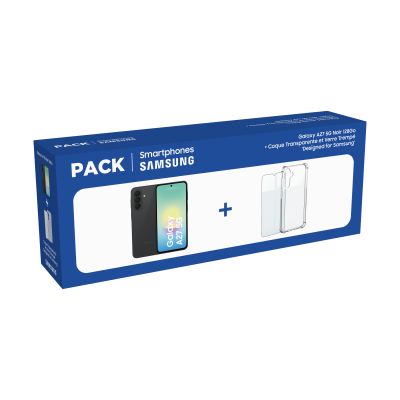 Pack Smartphone SAMSUNG Galaxy A27 5G Noir 128 Go + Coque transparente et Verre Trempé