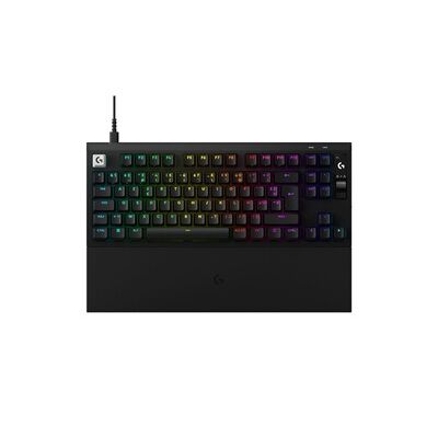 Logitech G PRO X2 RAPID, clavier gaming filaire, FRA AZERTY - Noir | Switchs analogiques magnétiques, déclenchement rapide, affichage OLED, taux de rapport 8 Hz,repose-poignets, USB-C détachable